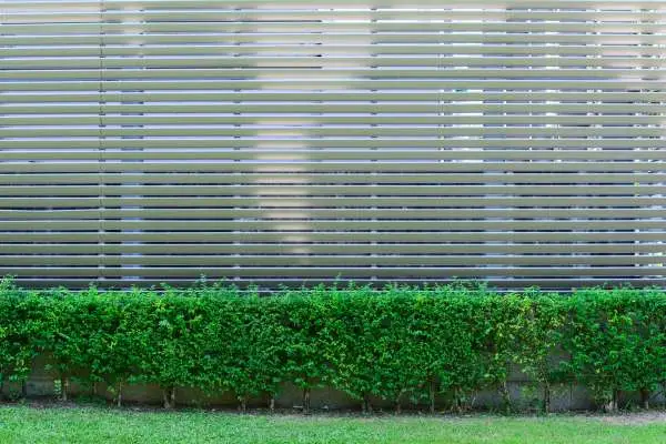 Modern horizontal slat fences
